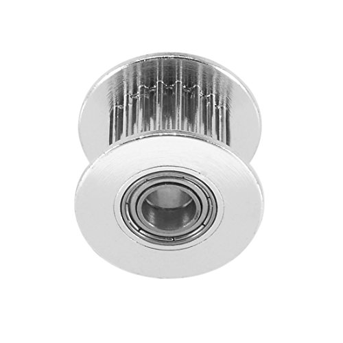 Uxcell Aluminum 20T 5Mm Bore 2Mm Pitch Timing Belt Pulley With Dual Ball Bearing #TOP4