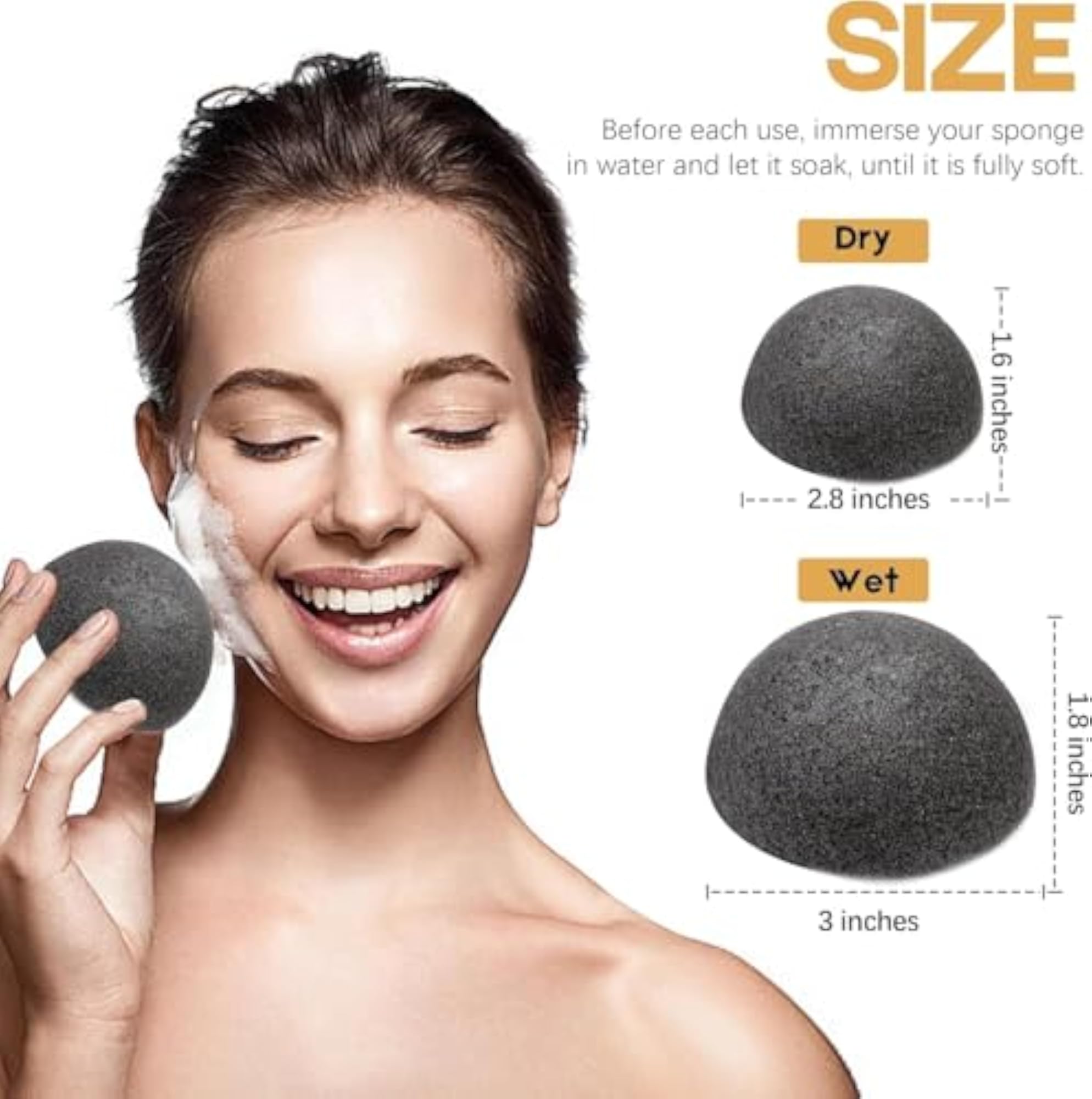 100% Natural Organic Facial & Body KONJAC Bath Sponge