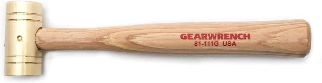 GEARWRENCH Brass Hammer with Hickory Handle | 1 lb. | 81-111G