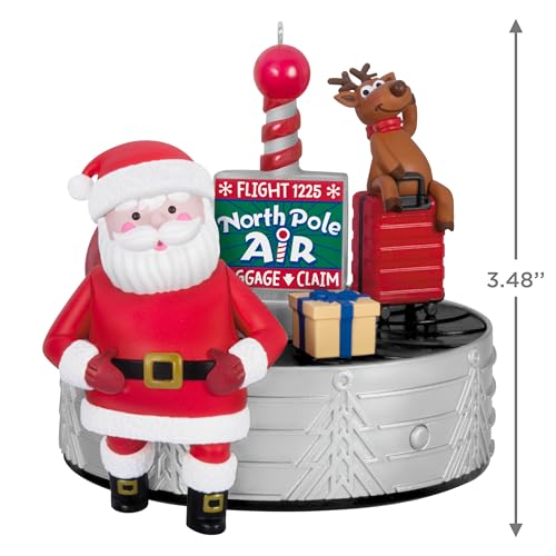 Hallmark Keepsake Christmas Ornament 2024, Ho-Ho-Holiday Travel With Light, Sound and Motion, Santa Collectors Gifts