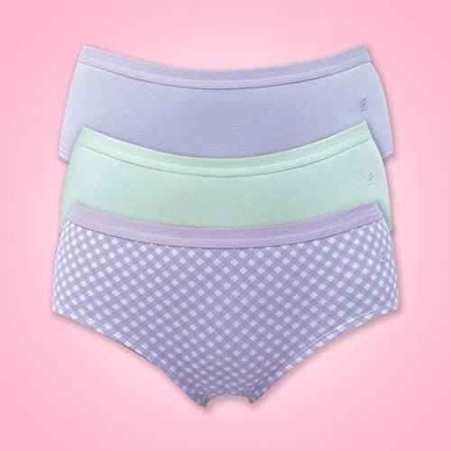 Image of Organic Cotton Everyday Panties for Women- Soft & Stretchable Fabric, No Marks Waistband, Antibacterial & Anti Odor, Full Coverage, Plus Size, Life 2-3 Years- Hipster(3 pc)
