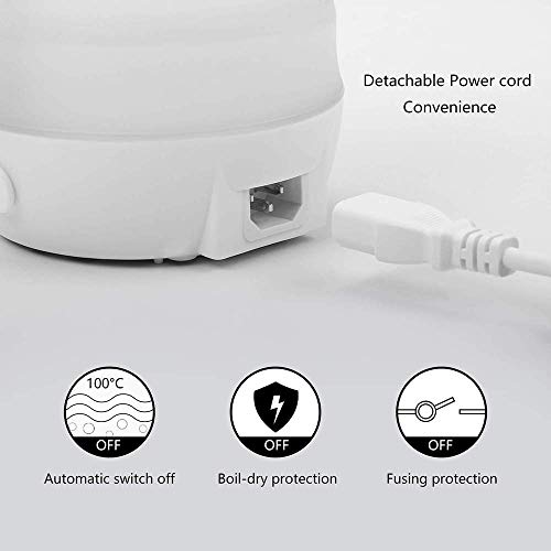 Hervidor eléctrico plegable de silicona 0.6L para viaje miniatura 5