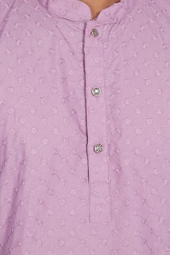 Image of DIVISIVE Men's Thread Embroidered Cotton Only Slim Fit Kurta