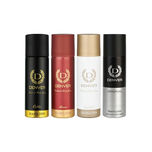 Image of Denver Black Code, Caliber, Honour & Imperial Nano Deo For Men 50ml x 4