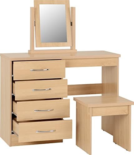 Seconique Nevada 4 Drawer Dressing Table Set - Sonoma Oak Effect