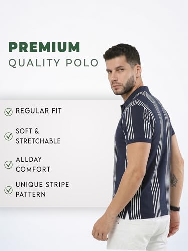 Image of fanideaz Branded Mens Half Sleeve Cotton Striped Polo T-Shirt for Mens || Polo Tshirt for Men || Branded Tshirt for Men