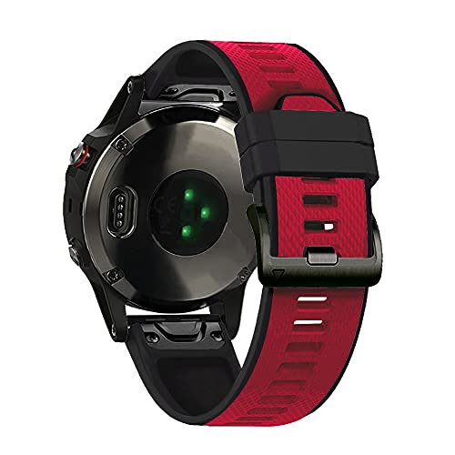 Correa de reloj de 26mm para Garmin Fenix 6X Pro 5X pulsera de silicona color agata 2