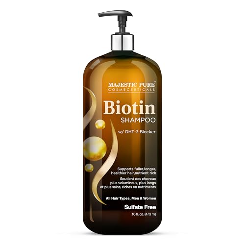 MAJESTIC PURE Apple Cider Vinegar Shampoo - Restores Shine & Reduces Itchy Scalp, Dandruff & Frizz - Sulfate Free, for All Hair Types, Men and Women - 16 fl oz