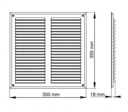 Graphite Air Vent Grille 350mm x 350mm with Fly Screen Ventilation Cover 14" - Image 3