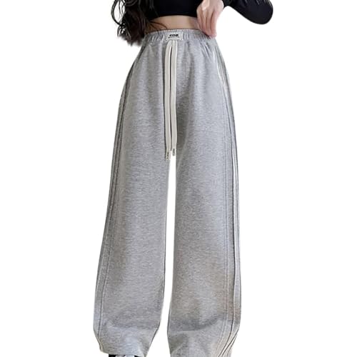 Boys Baggy Wide Leg Joggers Girls Elastic High Waist Straight Leg Sweatpants Youth Casual Sport Pants with Pokets