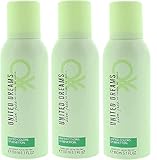 Benetton United Colors of United Dreams Live Free Ladies Womens Deodorant Body Spray for Her 150ml 3 Pack