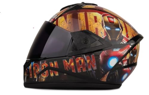 Image of DELETION Full Face Motorcycle Helmet with Smoke Visor, Graphic Design