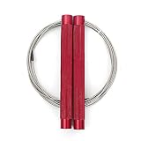 Qutdoor-QJ Neues professionelles Springseil mit kugelgelagertem Metallgriff Fitnessgerät Rot