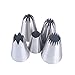 BLUGUL Set di 5 Beccucci Grandi, Decorazione Torte Set, Bocchette Decorative Accessori per Cupcakes, Pasta di Zucchero, Pasticceria