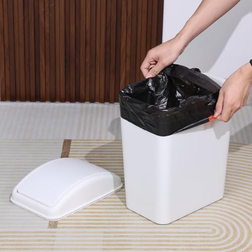 Caneca de basura plástica con tapa basculante 4.5 gal, 3 unidades miniatura 6