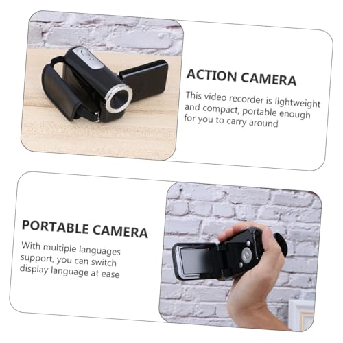 Caméra mini DV portable 16MP avec écran 2 pouces pour vlog noir - 3