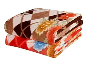 SAP Multi Purpose Light Weight Polar Fleece Single Bed Printed Fleece Blanket Set of 2