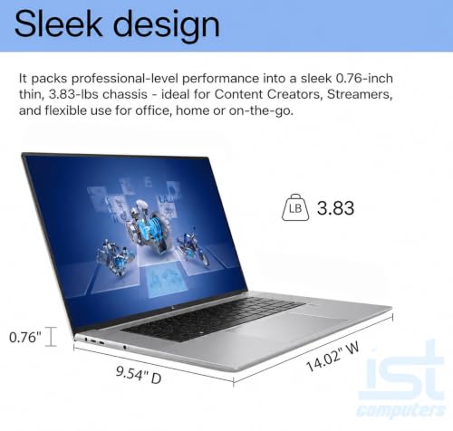 Image of HP ZBook Studio G11 Laptop, NVIDIA RTX 2000 Ada 8GB, Intel Ultra 7 155H