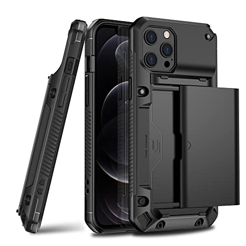 Coque antichoc coulissante porte carte pour iPhone 13 14