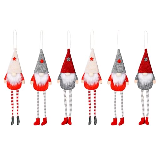 Pendentif Poupée Père Noël : 6 Décorations Forêt pour Votre Sapin