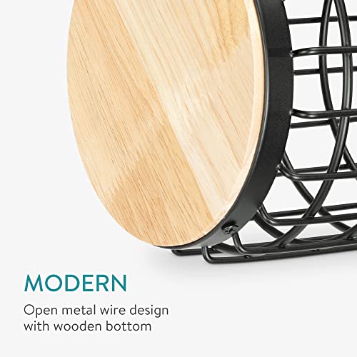 Navaris-Bote-metalico-para-Utensilios-de-Cocina-Soporte-Organizador-de-Rejilla-para-menaje-cucharas-Cubiertos-Portautensilios-de-Metal-y-Madera