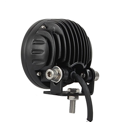 Lightronic 3.5" Round Compact 18W 6000K Natural White Super Bright 30° Flood Beam Led Off Road Headlight Fog & Driving Backup Reverse Light For Motorcycle & Power Sports, Ip69 Waterproof Rating, 2Pcs #TOP6