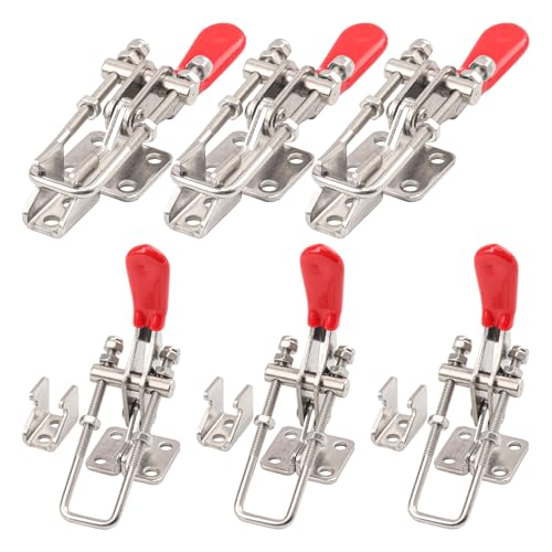 Biugaaufai 6 Pack U Bolt Self-Lock Large Toggle Latch, Heavy Duty GH-40323