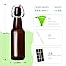 TienChoo 12oz Amber Glass Beer Bottles with Flip Top Airtight Lids, 10 Pack Swinging Top Home Brewing Bottles for Kombucha, Vanilla Extract, Kefir, Juice, Wine, Fermentation
