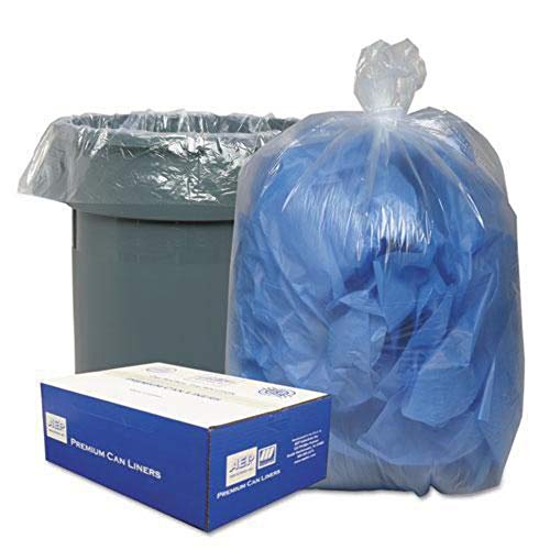 Sac poubelle transparent 40-45 gallons anti-déchirure, modèle linéaire basse densité Bc-48