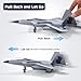 Double Fighter Jet Toy, F14 & F22 Diecast Planes with Lights & Sounds, Pull Back Military Airplane Toy Gift for Toddler,Kids, Boys