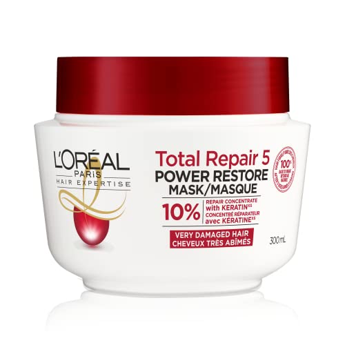 L’Oreal Paris Total Repair 5 Restoring Hair Mask with Protein, Calendula Extract and Ceramide for Damaged Hair