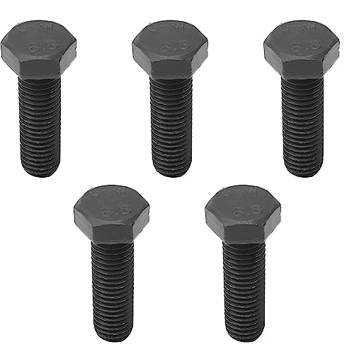 Image of Aicosineg 5Pcs M12 x 40mm Carbon Steel Grade 8.8 External Hex Head Screw Bolts Metric Thread Hexagon Bolts Fastener Hex Bolts for Home Office Hardware Furniture Machinery Black