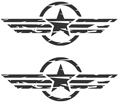 Autocollant US Army 283/15 rétro lot de 2 stickers de 70 cm de long imperméables