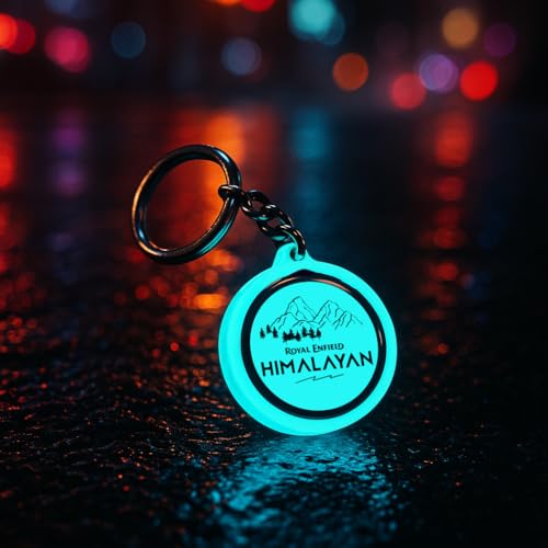 Image of Mi Glow Store Glow in Dark Keychain for Bike Men | Gift for Man | Bike Accessories | Charges in Light Glows in Dark | Key chain for Bike