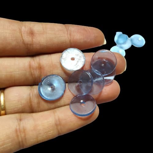 FROWWY Flat Clear Bluish Silicone Ear Back Stoppers/Push Buttons/Findings Stud Earring Plugs for Gold and Silver Earrings (100) (B0CTX6SGYM) Amazon Price History, Amazon Price Tracker