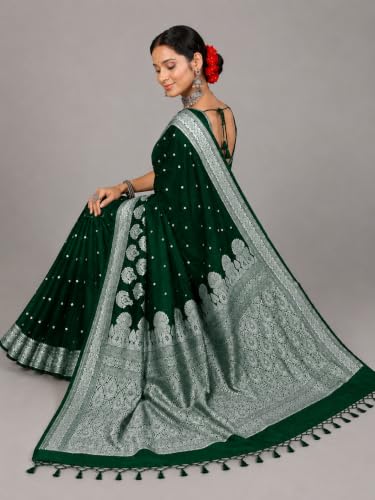 Image of Women's Glory Banarasi Satin Silk With Embroidered Design.