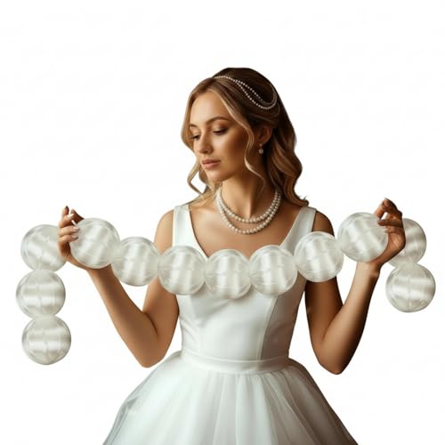 FineCheer Wedding Pearl Ball Garland Ornament Beads Wedding Hanging Ball