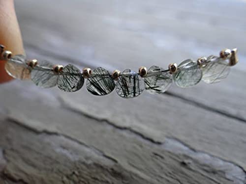 Quartz rutilé vert LKBEADS d'exception | Briolettes coeurs facettés 5mm de haute joaillerie
