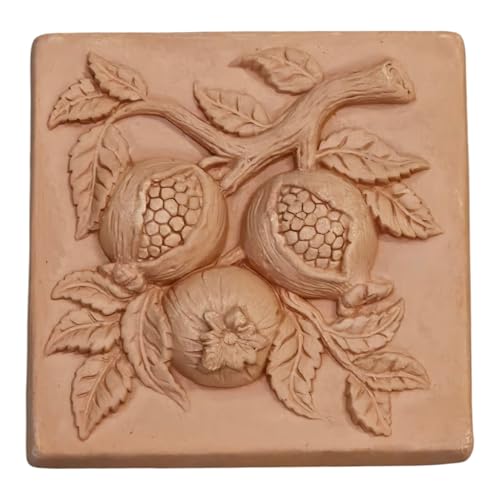 Teramico Decorazione murale - pere, limoni e molto altro in terracotta italiana con motivi diversi - Resistente al gelo