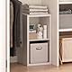Furinno Cubic Offenes Rückwand-Multifunktionsregal für Kleidung & Schrankaufbewahrung, 2-Fächer, Weiß