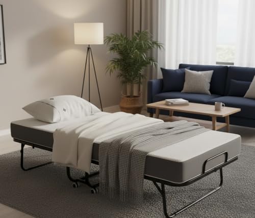 Omelaza Foldable Bed with 5" Memory Foam Mattress, 75 x