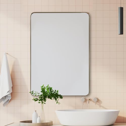 ANDY STAR Wall Mirror for Bathroom with Stainless Steel Metal