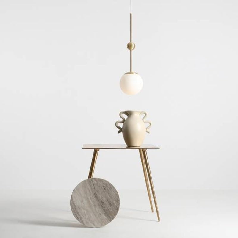 Éclairage suspendu en boule de verre luminaire design 1 lampe salon