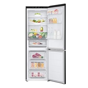 LG GBV3100AEP Kühl-Gefrierkombi Total No Frost, 344L, 1860mm hoch, A, Smart Inverter Compressor, LINEARCooling, 33 dB(A), Metallic Schwarz.