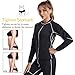 Vuirrm Sauna Shirt for Women, Women's Workout Top Long Sleeve Burn Fat Tummy Control Neoprene Corset Sweat Slimming Body Shaper,S,Black