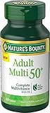 Adult 50+ Multivitamin by Nature's Bounty, Complete Adult Multivitamin Supplement with D3 Plus Herbal Blend, 80 Tablets