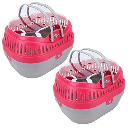 Large Red Small Animal Guinea Pig Rat Degus Pod Carrier Travel Cleaning Pod x2