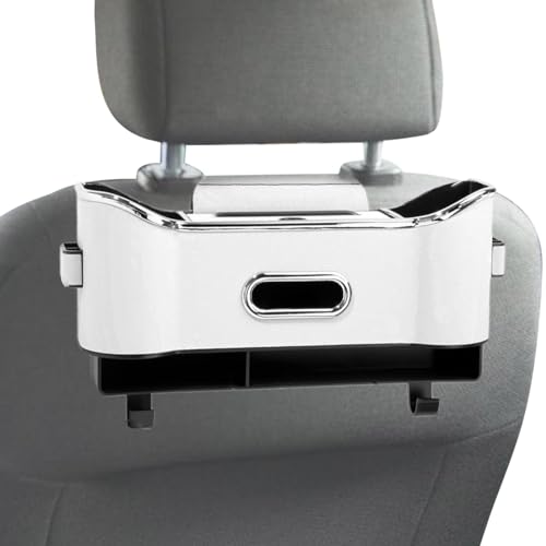 Boîte de rangement de siège en cuir synthétique chic pour petits objets auto