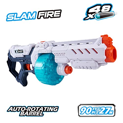 Pistola de dardos de espuma X-Shot Excel Turbo Fire Blaster, Blanc (48 Dardos) de ZURU