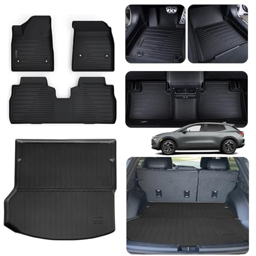AltraVos Floor Mats & Trunk Mat for 2024 2025 2026 Chevy Equinox EV (Non Fuel) TPE All Weather Protection Car Floor Liners with Cargo Liner for Chevrolet Equinox EV